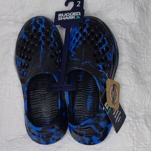 Rugged Shark Blue and Black Boys Water Shoes Sz 2